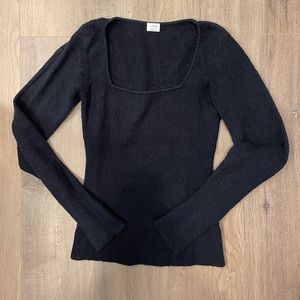 Wilfred black square neck sweater